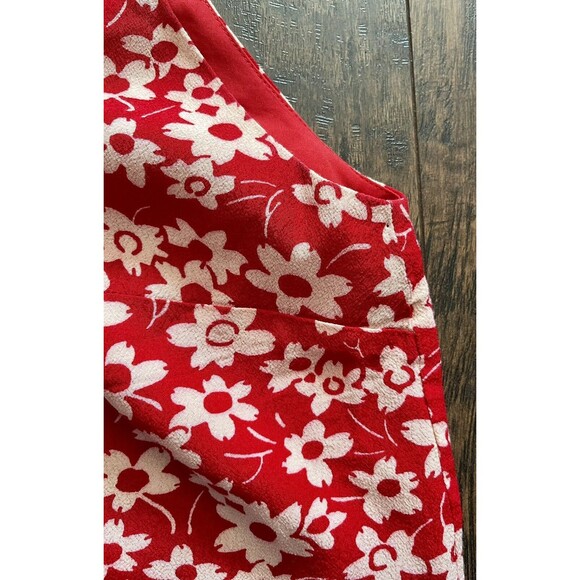 Madewell Women’s Button-Down Cami in Full Bloom 4 Retro Floral Cranberry - Picture 4 of 9